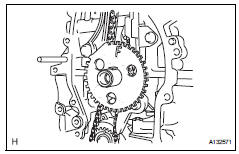 Toyota RAV4. Remove no. 1 Crankshaft position sensor plate