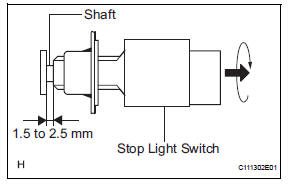 Toyota RAV4. Check and adjust brake pedal height