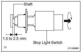 Toyota RAV4. Check and adjust brake pedal height